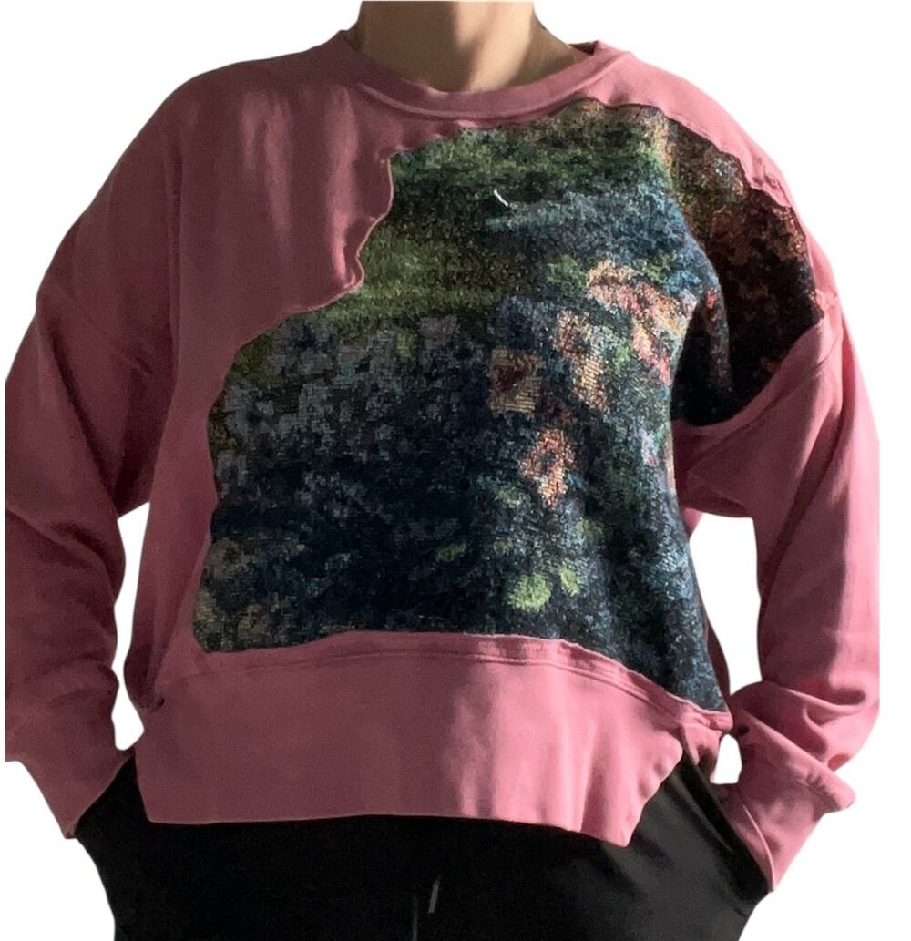 Tapestry sweatshirt, brand, floral blanket with cropped, crewneck LG